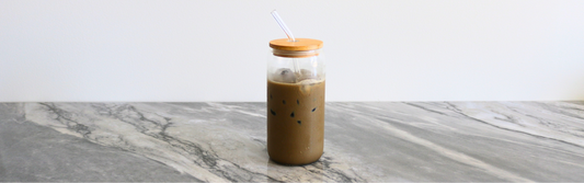 Quick Iced Hojicha Latte To-Go Without a Whisk